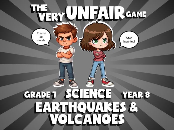 Earthquakes & Volcanoes VERY UNFAIR GAME | No-Prep Year 8 Science Review Activity