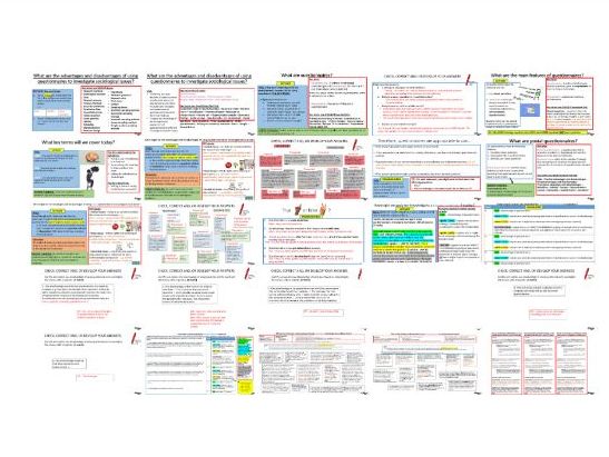 AQA GCSE Sociology - Research Methods: Questionnaires (incl. postal questionnaires & EXAM TECHNIQUE)
