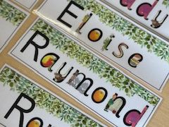 Eucalyptus Name Card Template