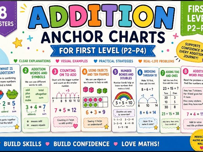 Addition KS1/First Level Anchor Charts