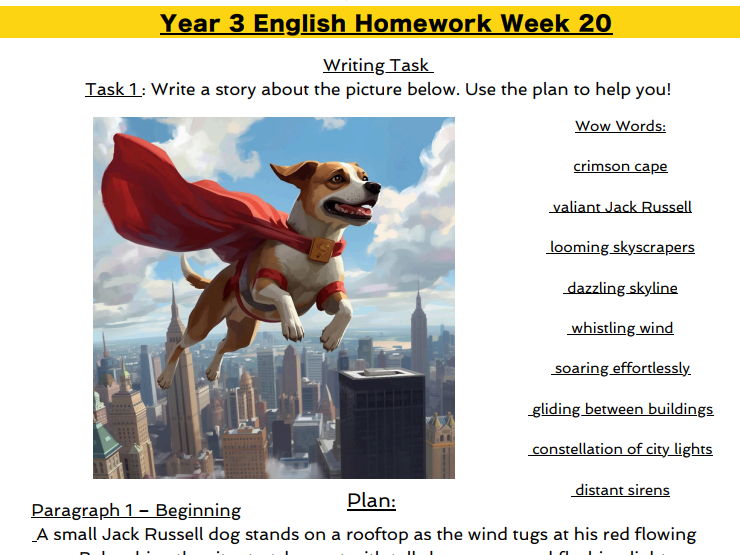 20. Year 3 - Creative Writing & Spelling