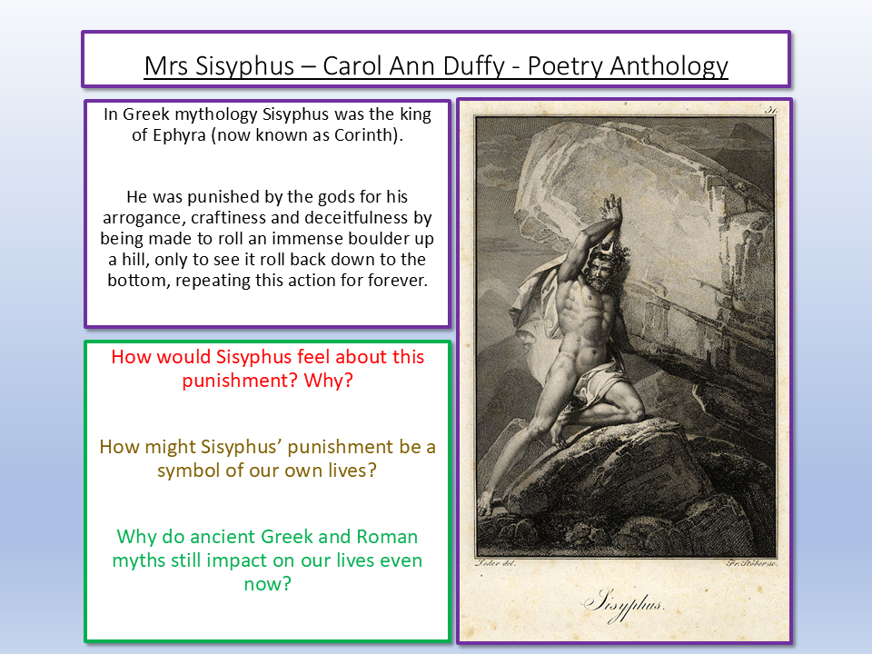 Mrs Sisyphus Carol Ann Duffy