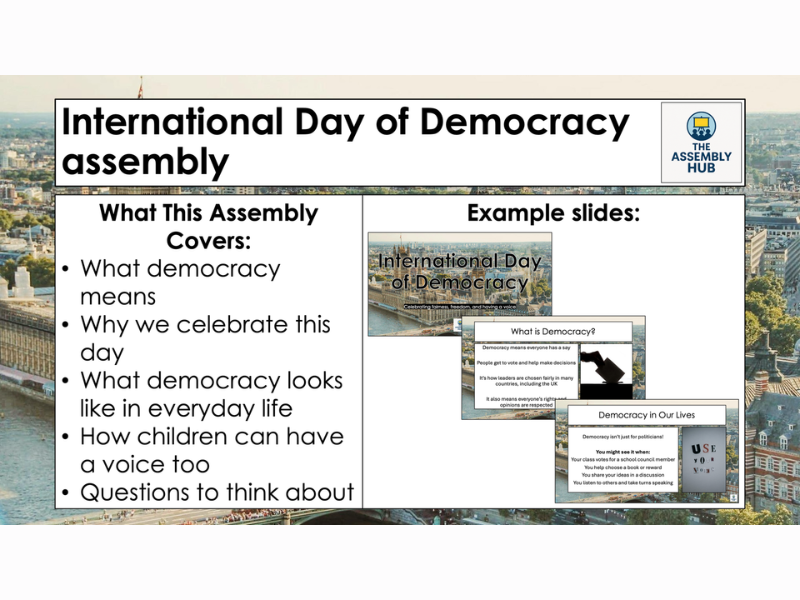 International Day of Democracy Assembly PowerPoint – KS1 & KS2 Primary Assembly