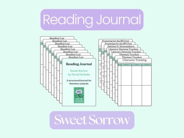 Sweet Sorrow by David Nicholls – Complete Reading Journal & Student Workbook