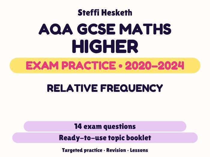 AQA GCSE Maths Higher: Relative frequency Exam Questions | 2020-2024