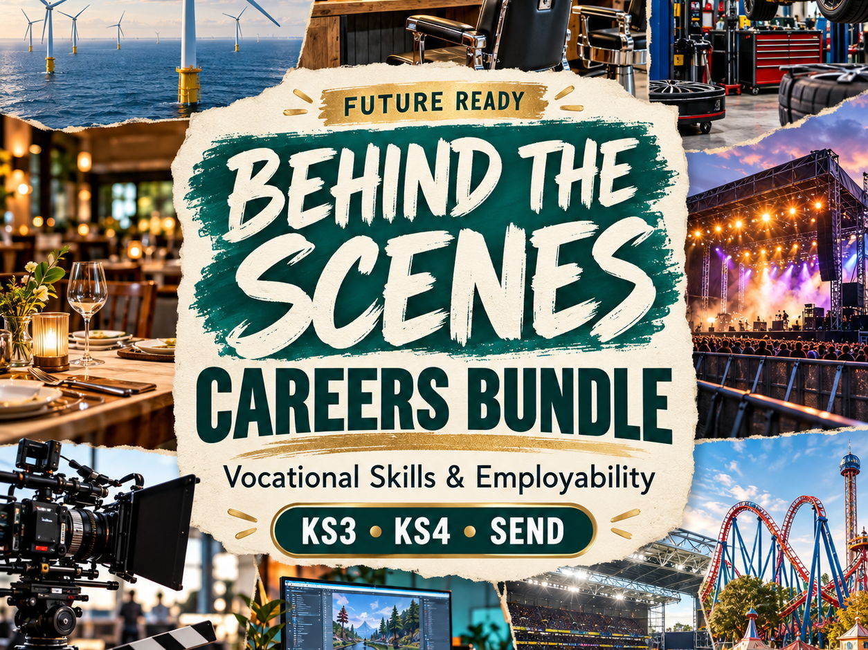 Behind the Scenes Careers Bundle | Vocational Skills & Employability | KS3 KS4 SEND