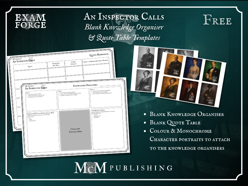 An Inspector Calls - Blank Knowledge Organiser FREE