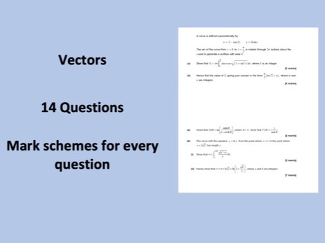 Vectors Further Maths Questions | Teaching Resources