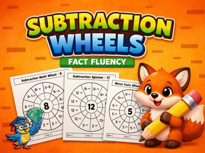 Subtraction Number Wheels Mental Maths