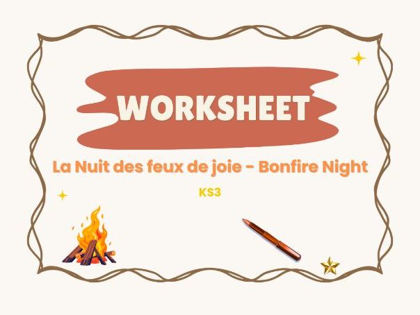 Bonfire Night – KS3 French worksheet