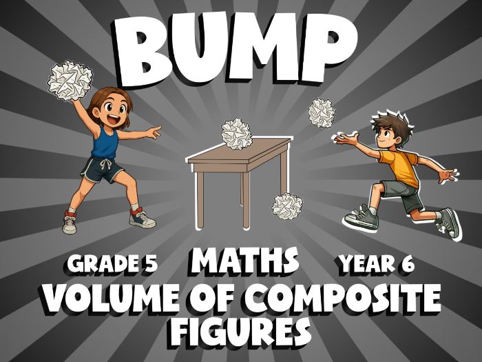 Volume of Composite Figures BUMP Maths Game | No-Prep Year 6 Review Activity