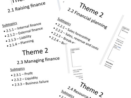 Theme 2 booklets Business studies Edexcel A level