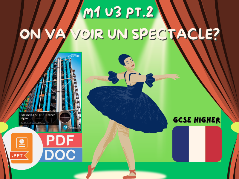 FRENCH GCSE - Studio Higher - Module 1 - Unité 3 pt.2 - On va voir un spectacle?