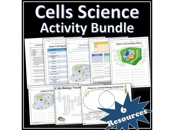 Cells Science Activity Bundle | Worksheets | Presentations | Puzzles - EDITABLE