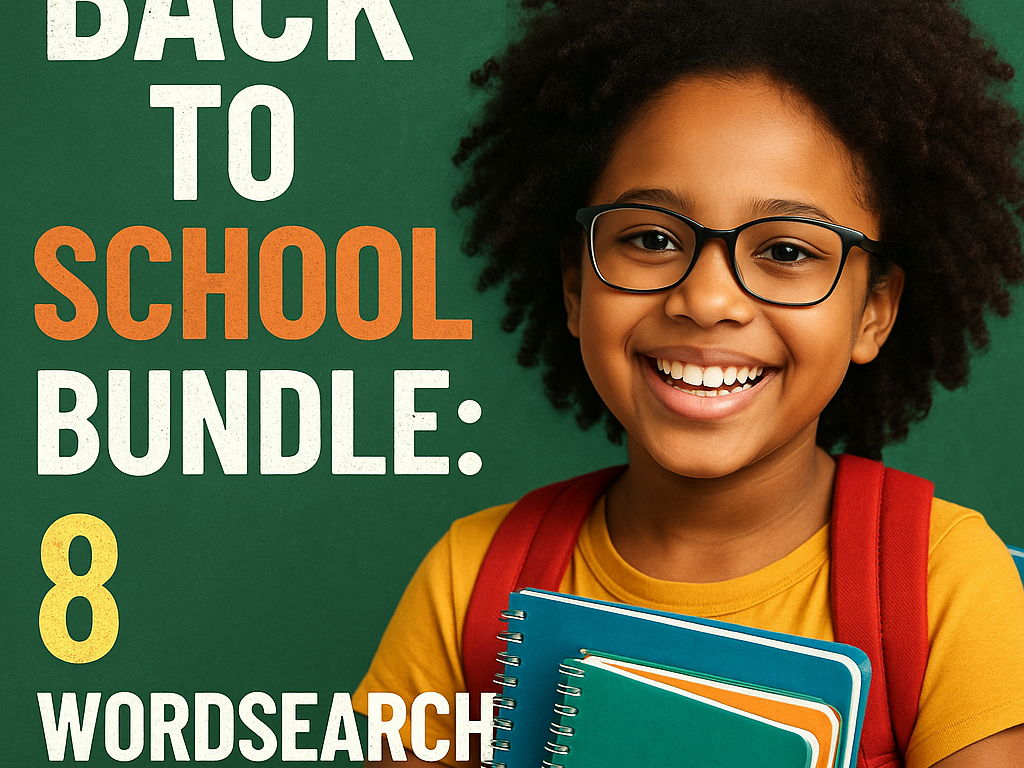 BACK TO SCHOOL : 8 WORDSEARCH ACTIVITIES + SOLUTIONS