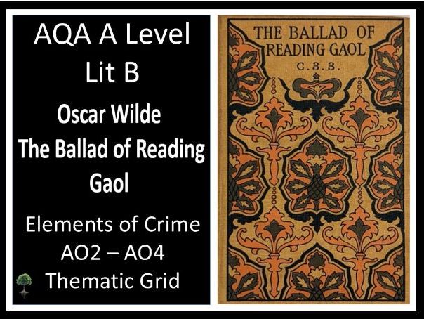 WILDE – BALLAD OF READING GAOL AO2 + AO4 Crime Thematic Grid - LIT B
