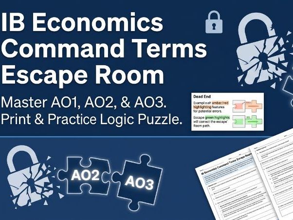 IB Economics Command Term Escape Room Puzzle