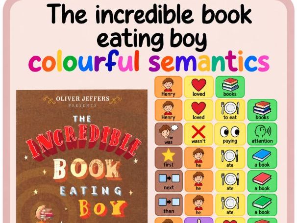 The incredible book eating boy- colourful semantics