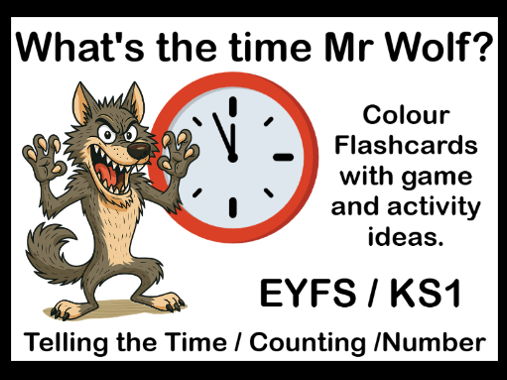 What's the time Mr Wolf? Flashcards