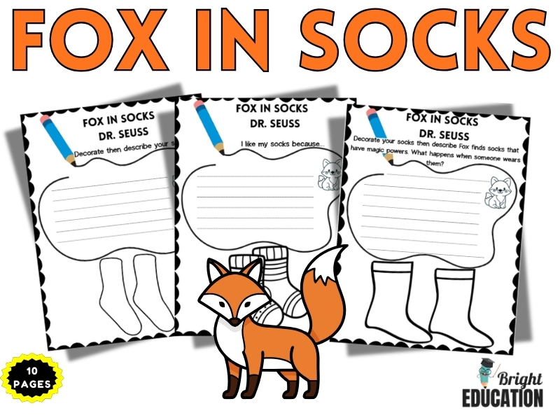 Fox in Socks Writing Activity - Dr. Seuss Read Across America Week