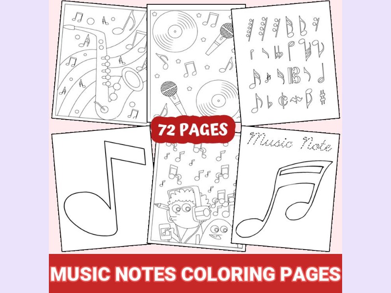 Delightful Music Notes Coloring Pages for Creative Kids | Teaching ...