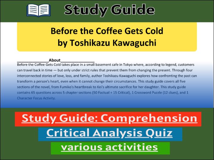 Before the Coffee Gets Cold - Study Guide , Comprehension Test
