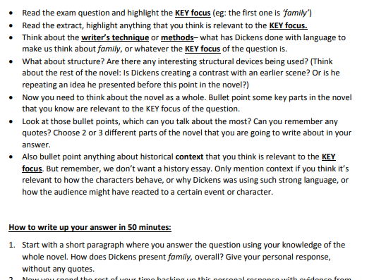 A Christmas Carol AQA GCSE Exam practice questions - essential essay writing tips