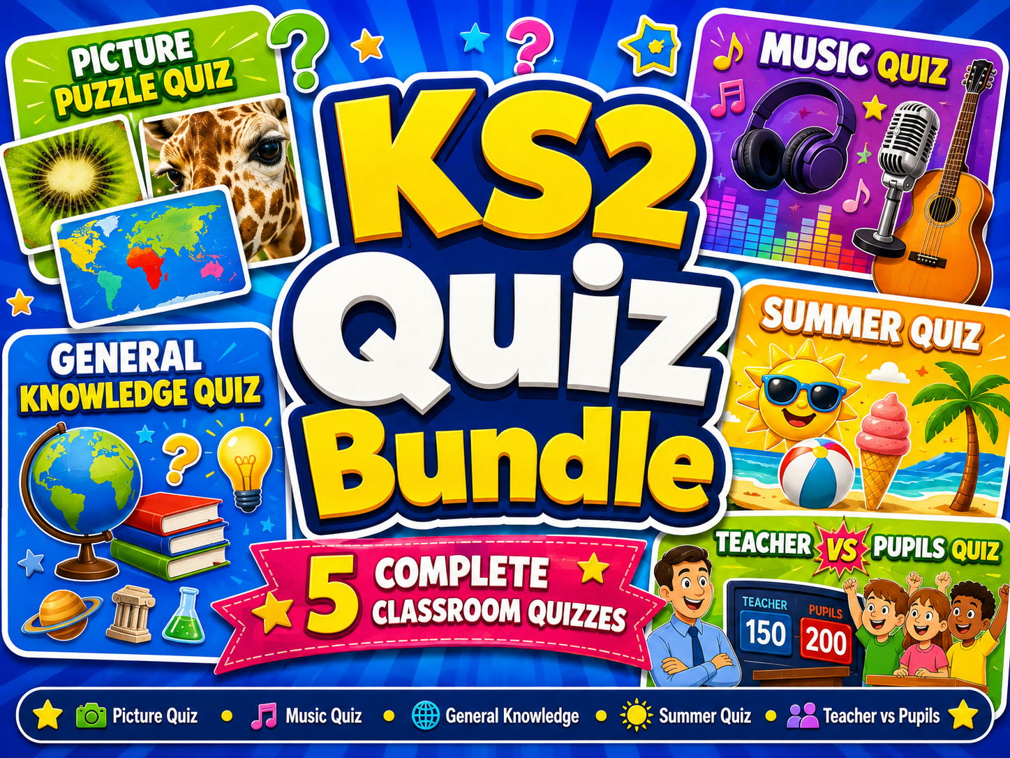 Quiz Bundle – 5 Complete Classroom Quizzes