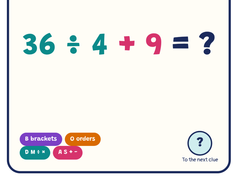 Order of Operations number hunt (BODMAS) yr 6