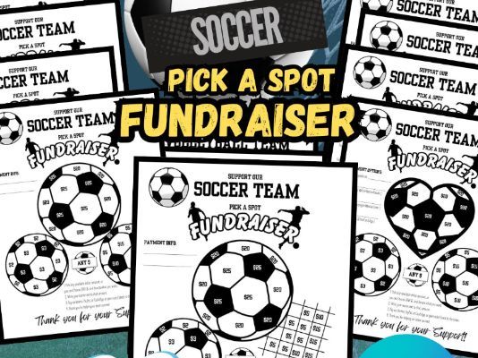 Editable SOCCER Fundraiser Template | Fill My SOCCER ball Fundraiser | Sports Fundraising Canva