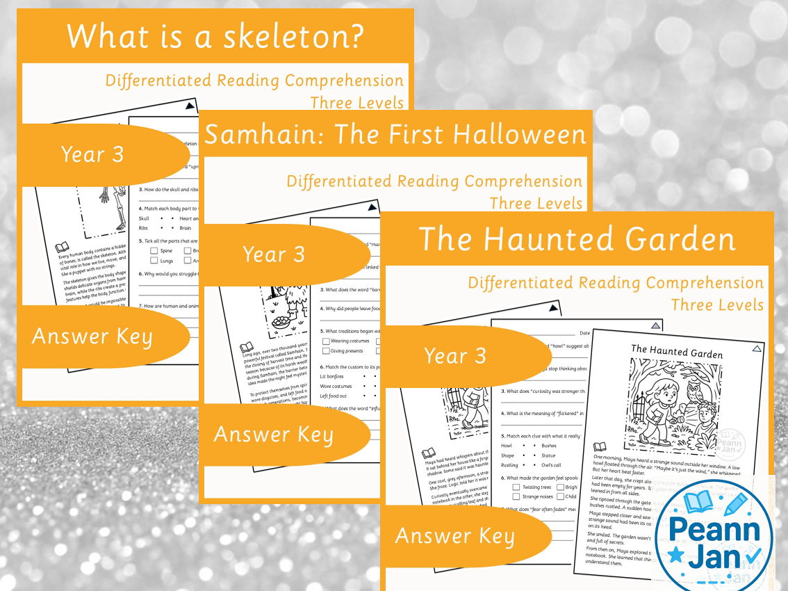 Year 3 Reading Comprehension - Halloween Bundle