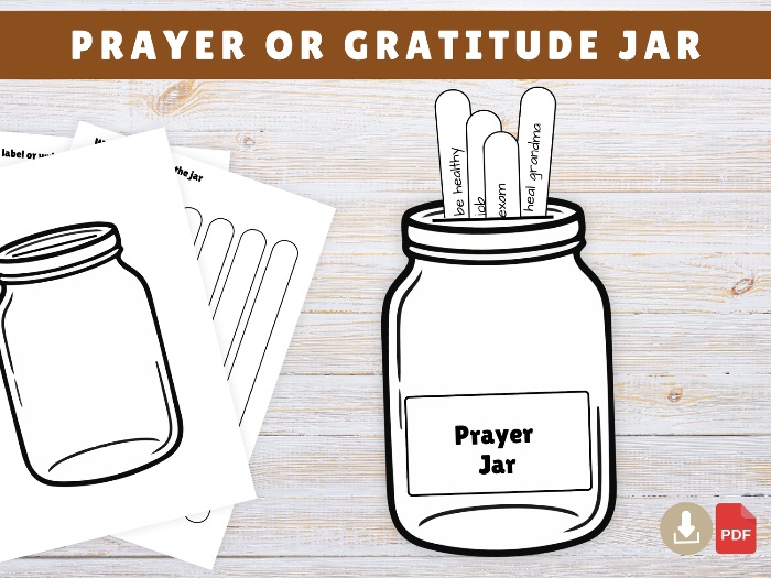Prayer, gratitude, blessing jar for kids