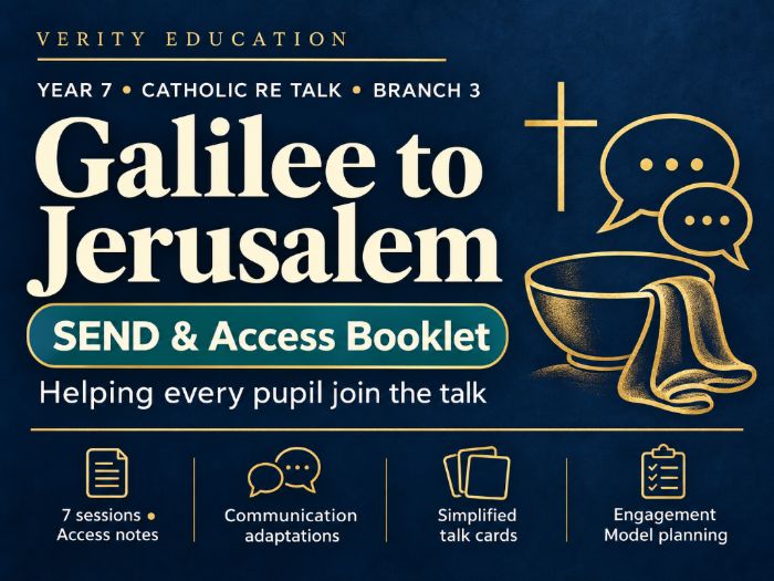 Y7 Catholic RE Talk: Galilee to Jerusalem | 7 Discussions + Scaffolds + SEND