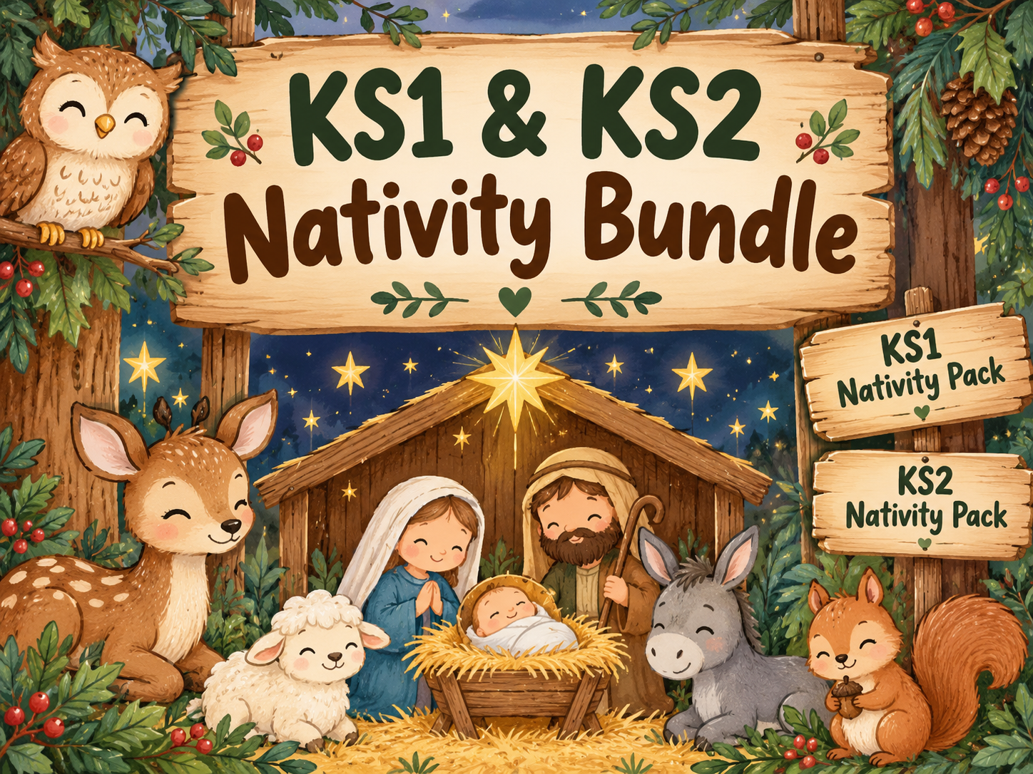 The Christmas Story – Nativity KS1 & KS2 RE Bundle | 60 Christmas Activities & Worksheets