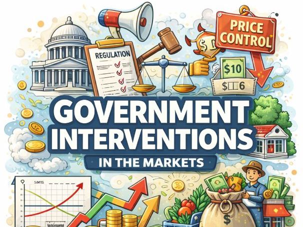 Reasons for government intervention in markets - Poster