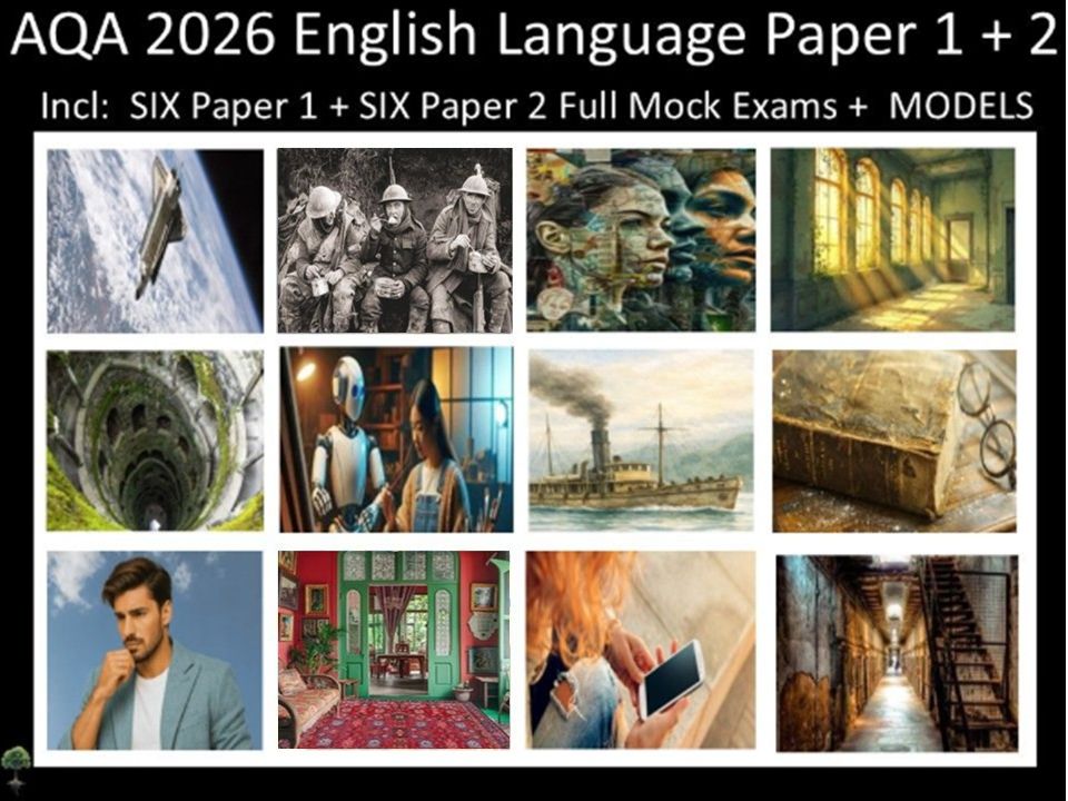 Twelve AQA 2026 GCSE English Language Paper 1 & 2 Mocks | MODELS