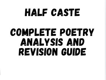 IGCSE English Literature: Half-Caste by John Agard – Complete Poetry Analysis and Revision Guide
