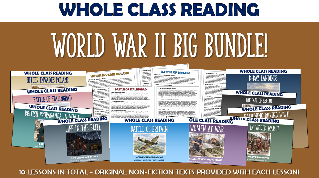 World War II - Whole Class Reading Big Bundle!