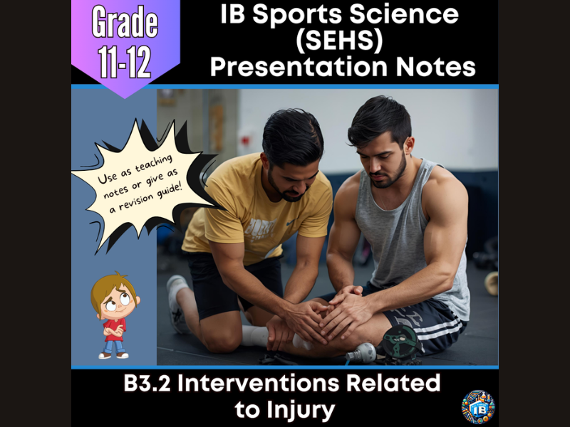IB SEHS B3.2: Injury Interventions Teaching Notes & Revision Guide 2026