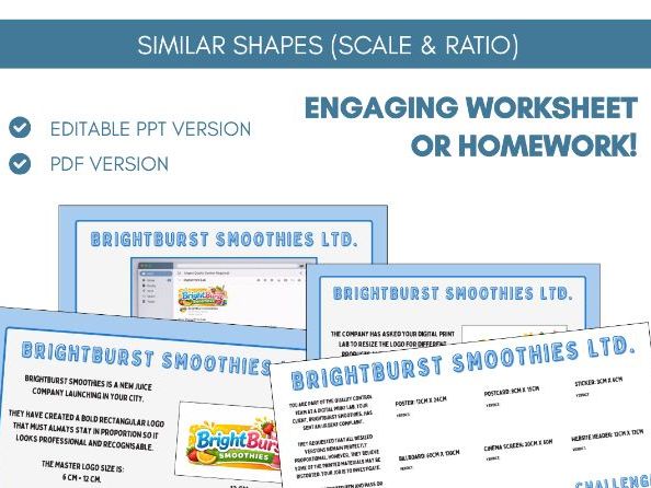 Similar Shapes | Scaling Shapes | Worksheet Task | Ratio & Proportion