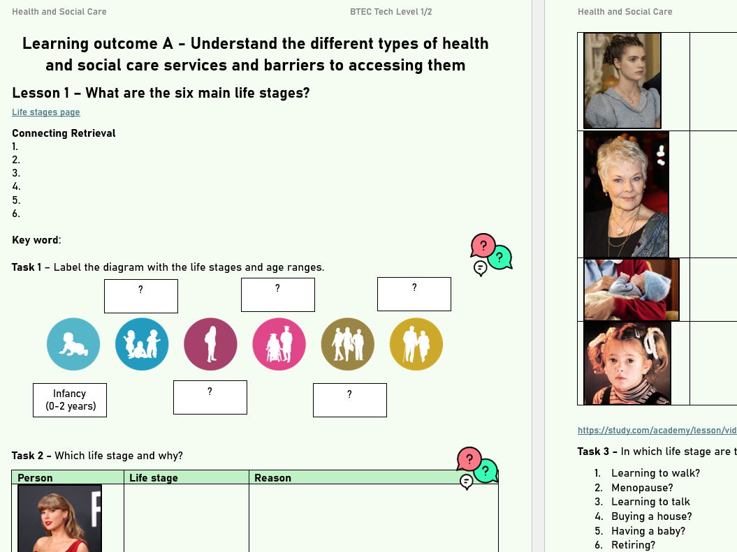 BTEC Tech Award Level 1/2 Component 2 Booklet and Teaching Resources