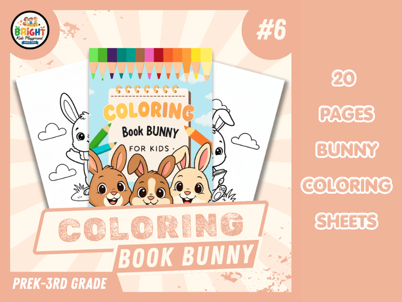 Bunny Coloring Pages for Kids | 20 Printable Rabbit Coloring Sheets | EYFS & KS1