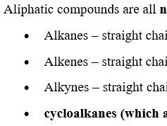 AS/A2 - Aliphatic Alicyclic & Aromatic