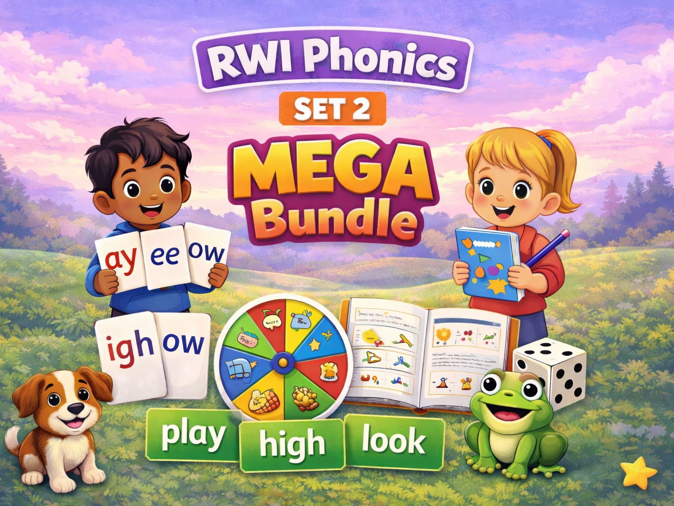 RWI Phonics Set 2 MEGA Bundle – 15 Resources: Books, Flashcards, Games, Posters