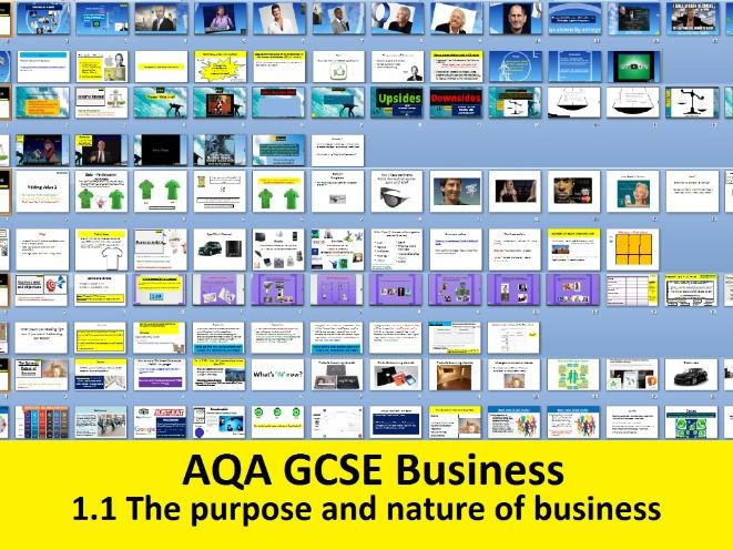 AQA GCSE Business 9-1  - 1.1 The purpose and nature of business