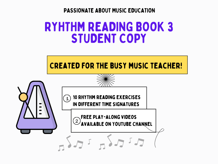 Book 3 Student Guide - Rhythm Reading exercises for KS3 & KS4 school music classes