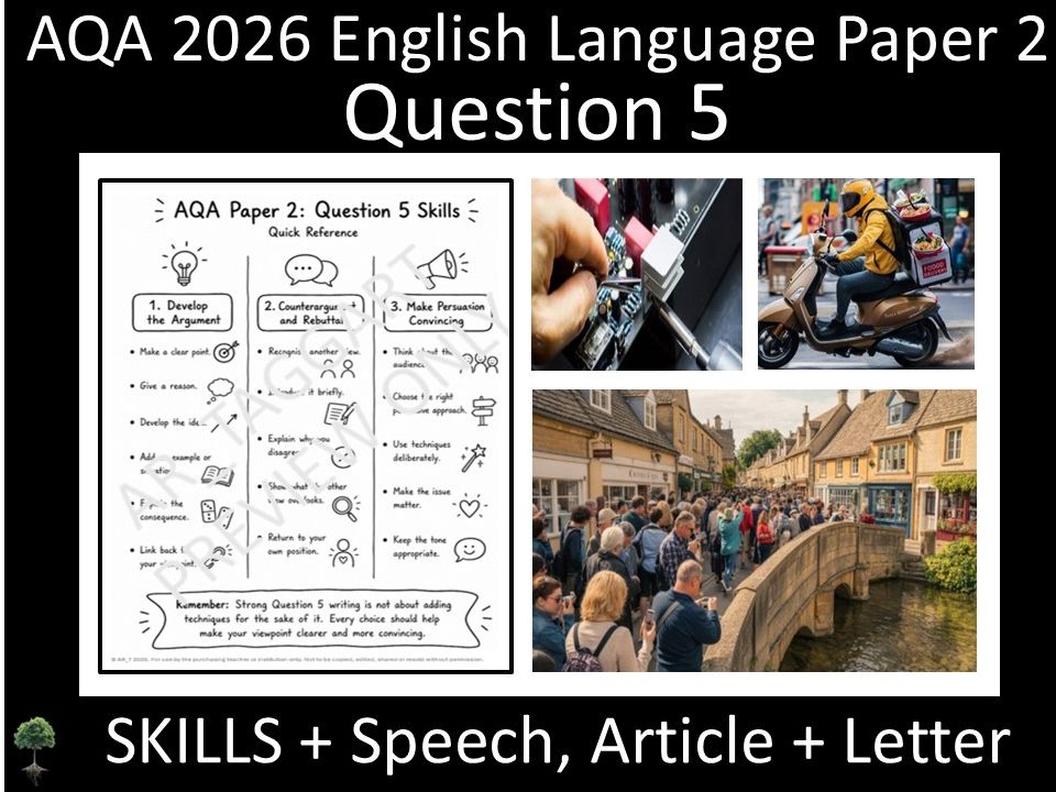 Question 5: AQA 2026 English Language Paper 2 | Skills + Speech, Article + Formal Letter