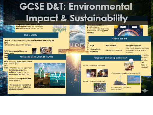 GCSE D&T: Sustainability and Environmental Impact – Free Lesson
