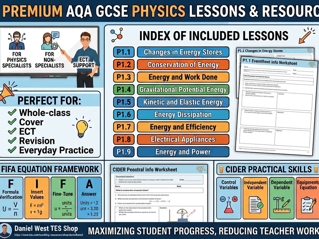 P1 Conservation and Dissipation of Energy (AQA 1-9 Combined Trilogy & Separate Physics)