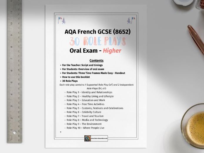 AQA French GCSE Role Play (Higher)